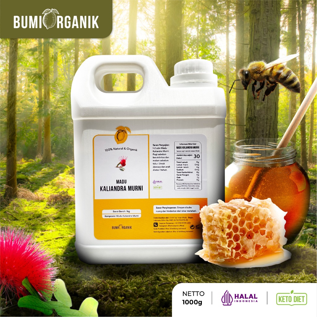 

MADU KALIANDRA MURNI RAW ASLI 1000GRAM ORIGINAL BUMI ORGANIK / ALAMI TANPA CAMPURAN APAPUN RAW HONEY MINUMAN HERBAL KESEHATAN MADU MULTIFLORA UNTUK DIET HARGA HNI ATTAUBAH AL HIDAYAH ATTAUBAH HPAI DARIBUMI NUTRIFARM BEORGANIK BEST HONEY SAFIYA MADU TAVA