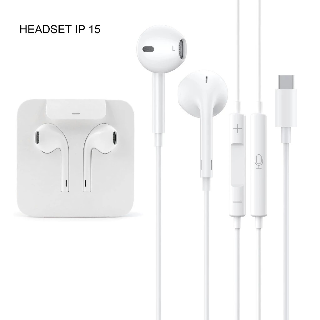 Handsfree gaming earphone headset Type-C lightning iphon 15 /15pro/15plus/15promax Non Bluetooth Ori