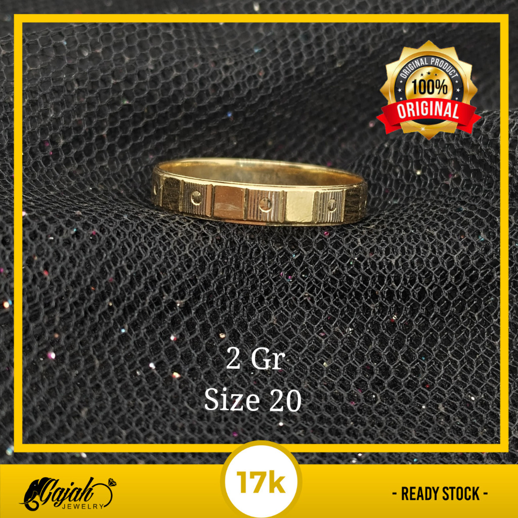 Cincin Emas 17K - Toko Emas Gajah Online - 2 Gr - 6705