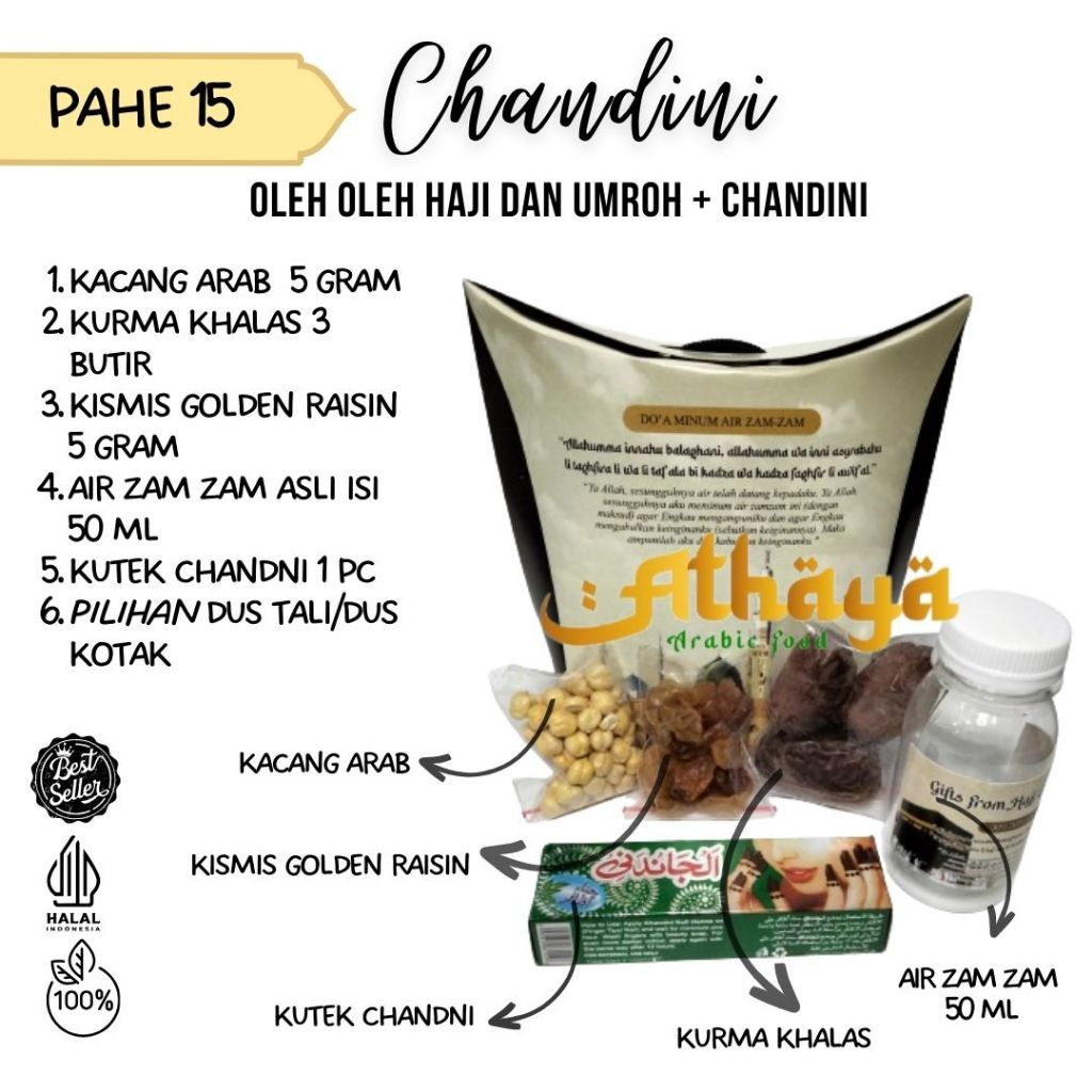 

Paket Oleh Oleh Haji dan Umroh Tas Jinjing + Kurma + Kismis + Kacang + Pacar Henna + Zamzam