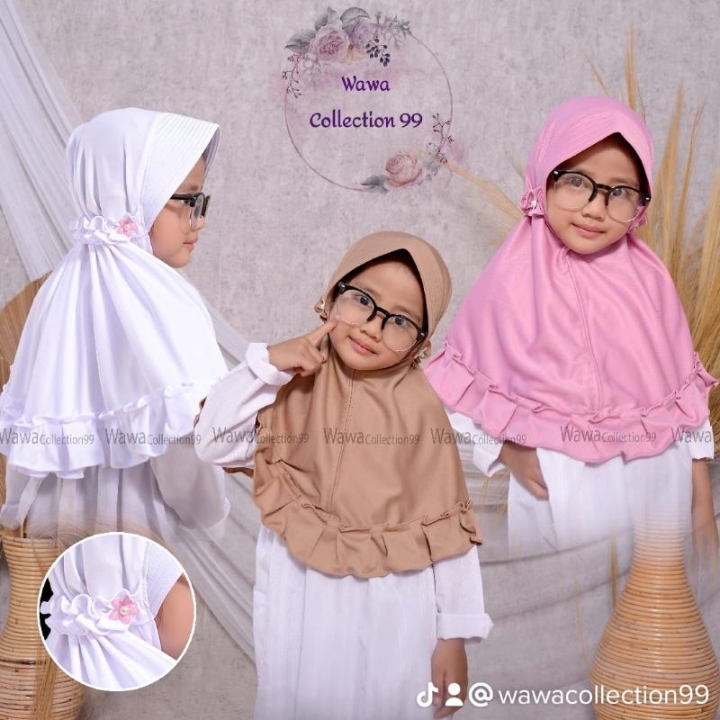 hijab Vania jilbab anak TK paud SD usia 3-12 tahun kerudung anak instan