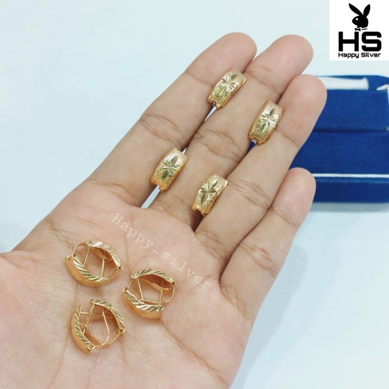 Anting Jepit Perak Asli 925 Untuk Dewasa Model Emas 24k