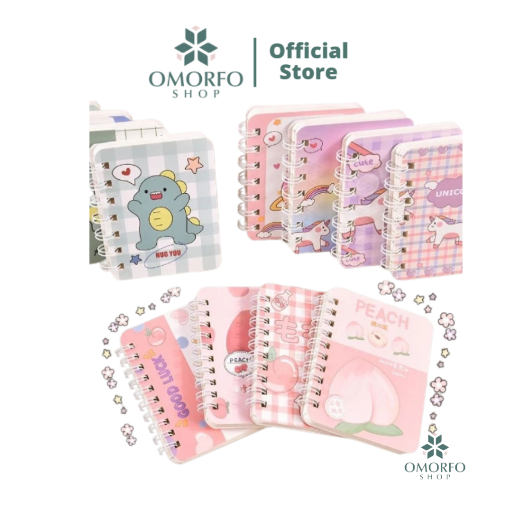 

❤️Omorfo❤️ Accessories Notebook Ring Motif Buku Catatan Mini
