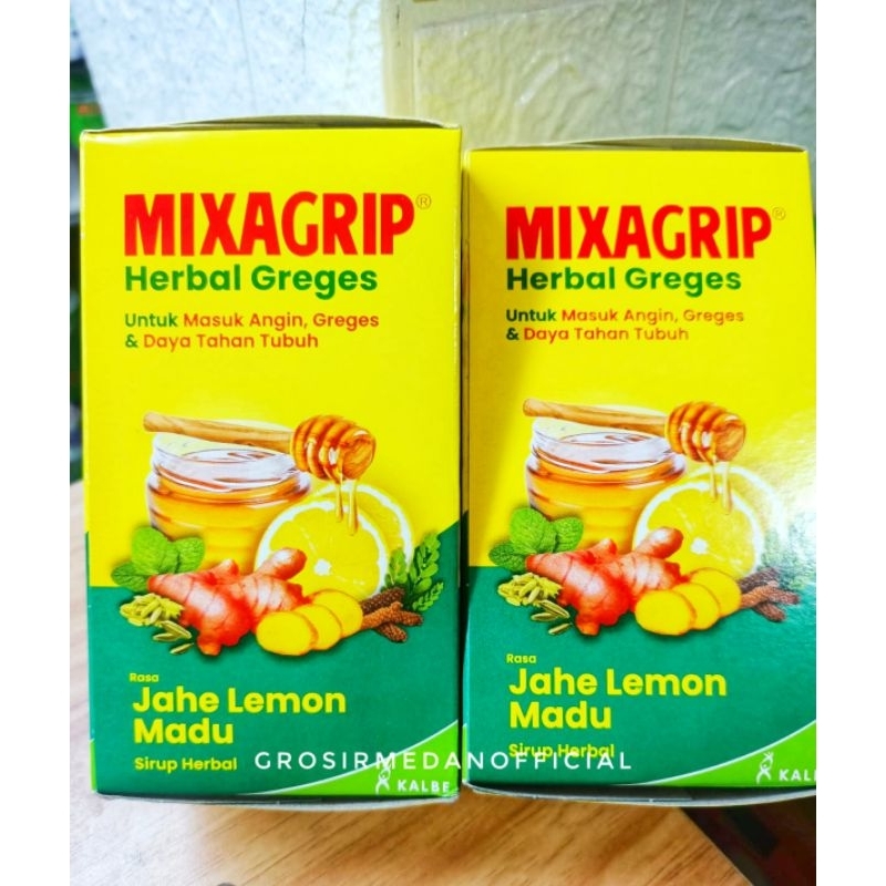 

MIXAGRIP HERBAL GREGES UNTUK MASUK ANGIN, GREGES DAN DAYA TAHAN TUBUH - 1BOX ISI 6 SACHET - SIRUP HERBAL RASA JAHE LEMON MADU