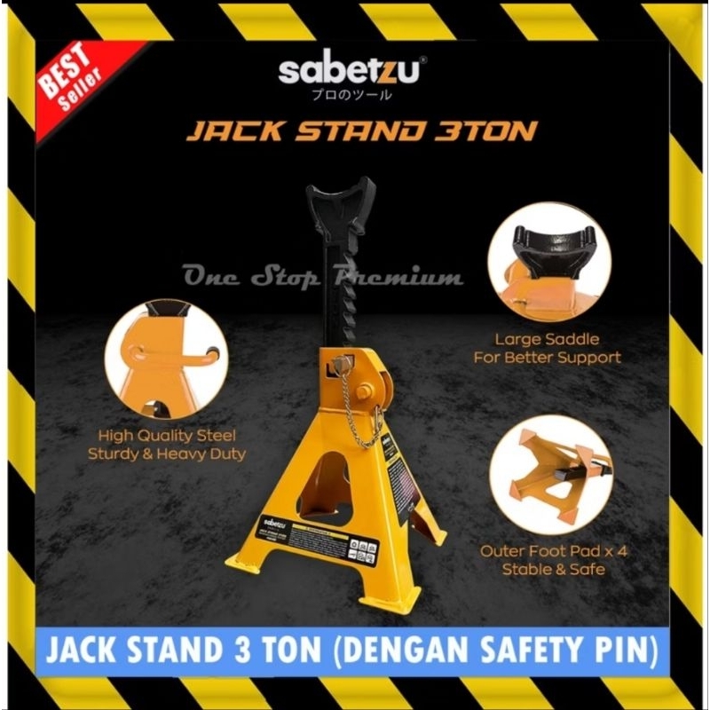 ALAT BESI CAR JACK STAND TAHANAN PENAHAN PENYANGGA GANJALAN DONGKRAK PENGANGKAT ANGKAT PENOPANG BODY