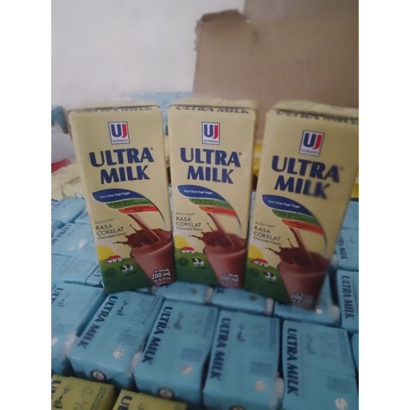 

susu ultra coklat 200ml paket bundle isi 6