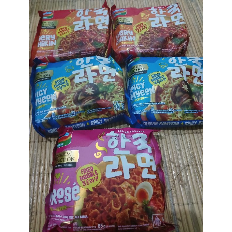 INDOMIE x New Jeans Korean Ramyeon Series isi 5 + Free Tas