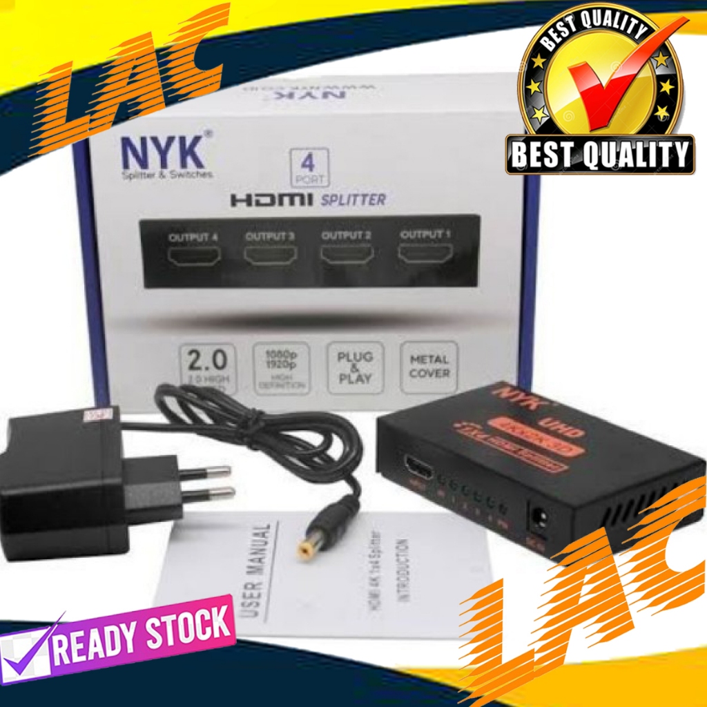 Hdmi Spliter 4 port Nyk spliter hdmi / HDMI Splitter NYK 4 port 4Kx2K UHD
