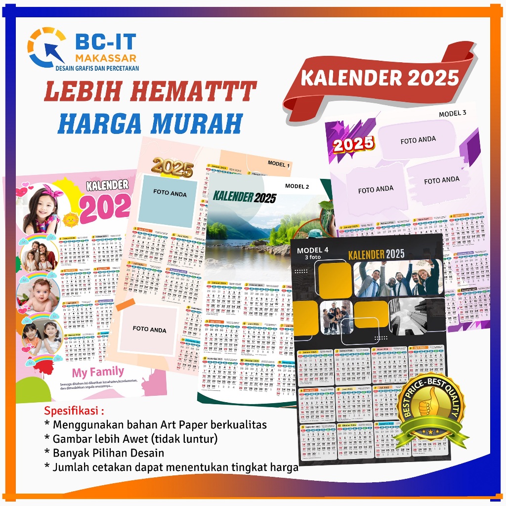 

Kalender 2025 - Custom Desain / Foto