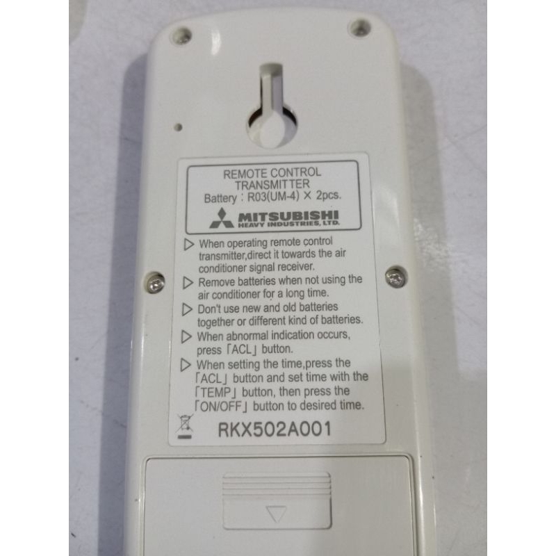 JUAL REMOT AC MITSUBISHI RKX502A001