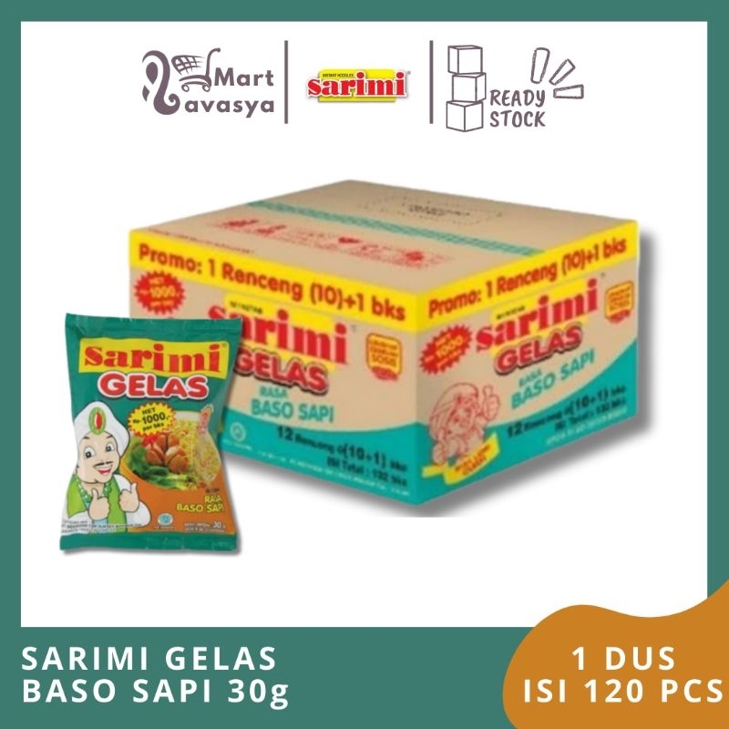 

SARIMI GELAS BASO SAPI 30g - 1 DUS ISI 120 PCS - KOTA BANDUNG - LAVASYA MART