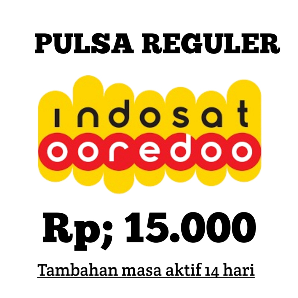 Pulsa reguler indosat 15 ribu + 14 hari
