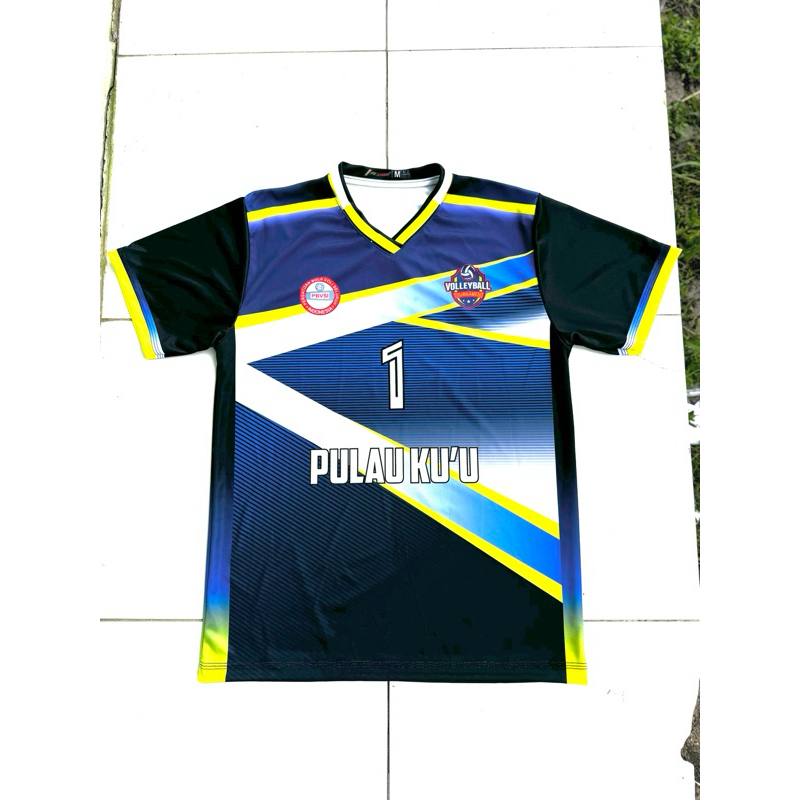 JERSEY VOLI NAVY YELLOW CUSTOM NAMA/NOMER SUKA SUKA