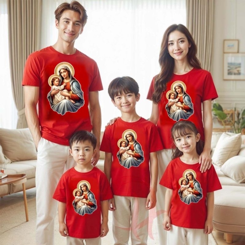 Kaos Rohani Bunda Maria Harga Satuan Atasan Baju Oblong Lengan Pendek