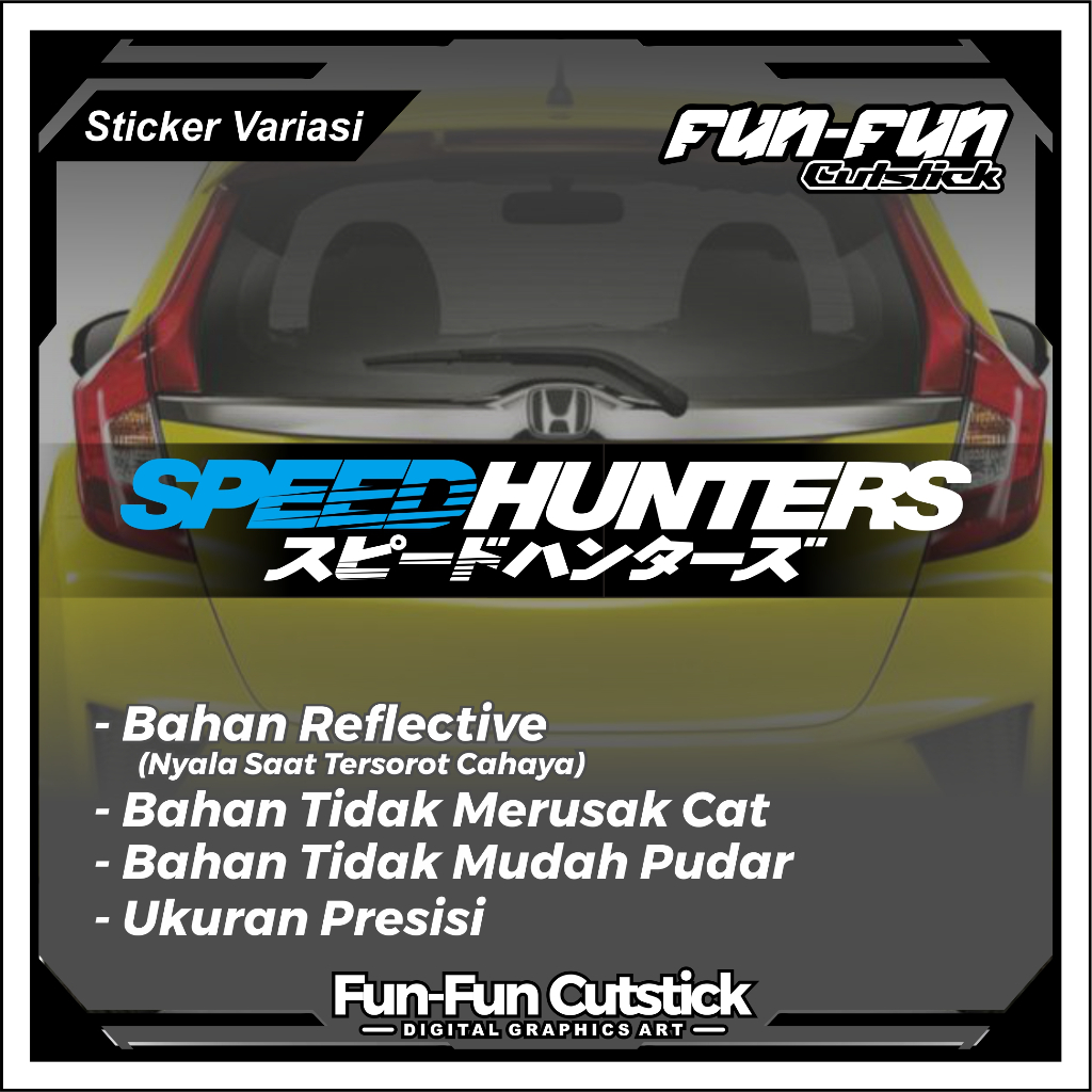 Stiker Speed Hunters Cuting Stiker Mobil Truck Dan Pick Up, Cuting Stiker Speed Hunters