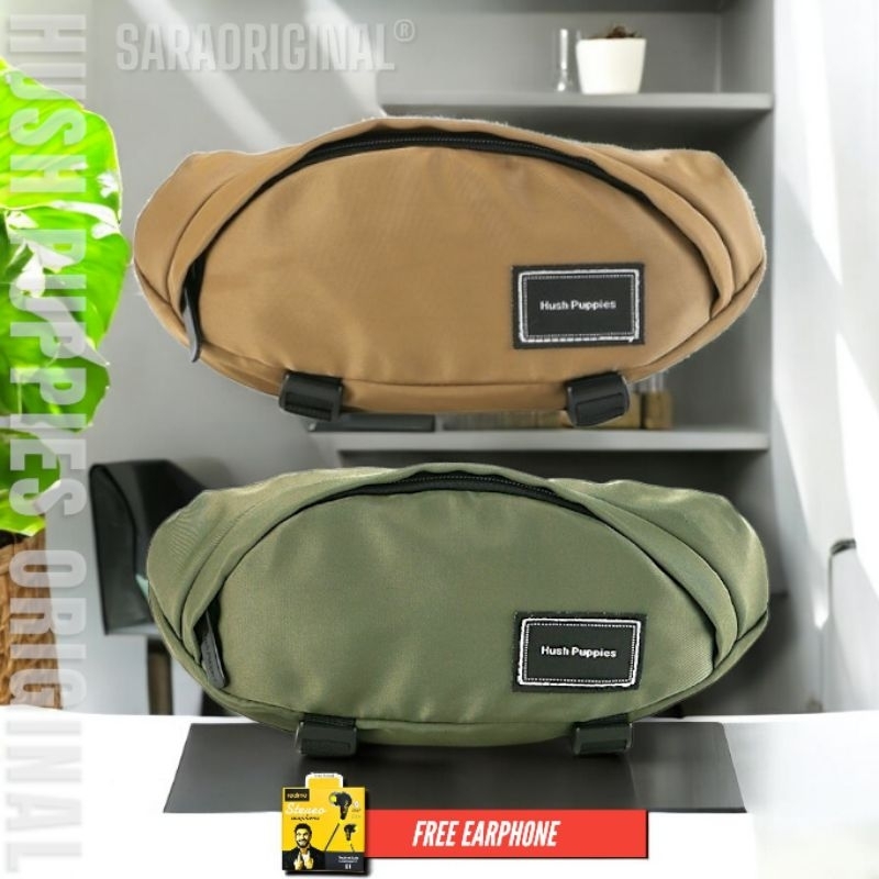 Hush Puppies Waist Bag 218 Tas Waistbag Selempang Pria Original
