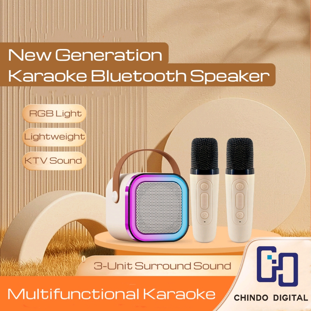 Karaoke Speaker Bluetooth Wireless mini Karaoke set 2Mic /1mic