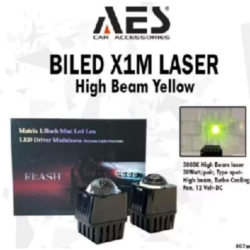 Biled Mini AES X1M Laser Yellow 1,8 inch Matrix