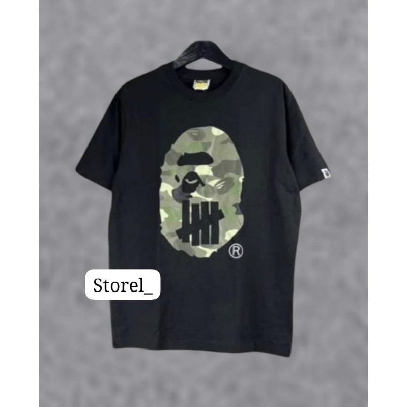 KAOS BAPE CAMO BLACK T-SHIRT A BATHING AAPE CAMO BLACK UNISEX SIZE S-XXL