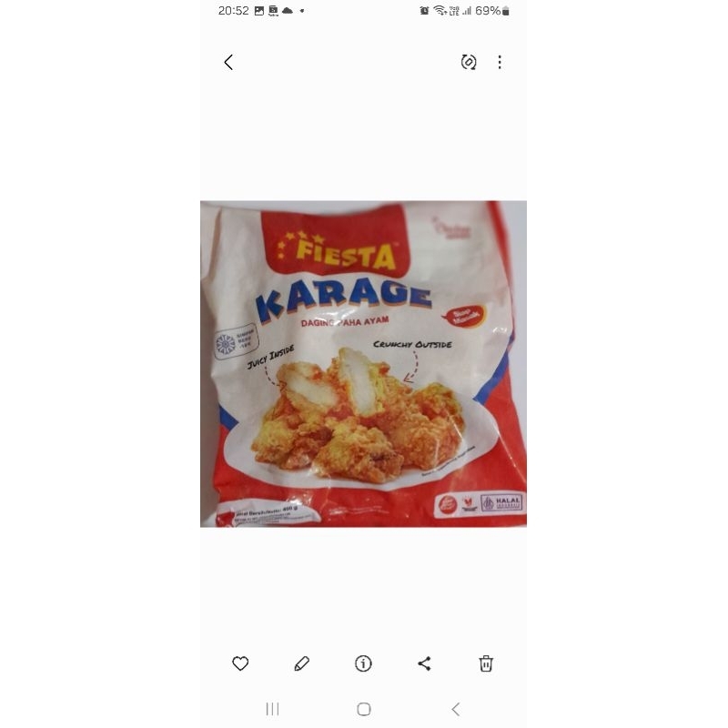 

Fiesta Chicken Karage 400gr