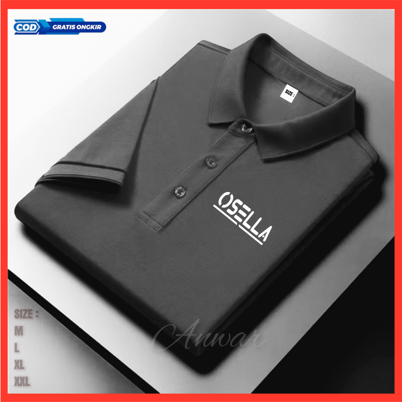 Polo Osella Terbaru Lengan Pendek Polo Kerah Baju Pakaian Distro Pria Wanita Atasan Casual Premium