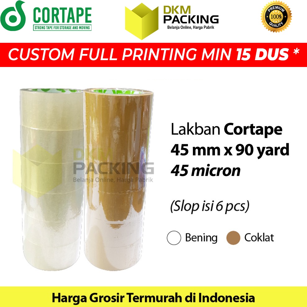 

KODE R74B Lakban 45mm x 9yard CORTAPE Plakban Isolasi PREMIUM TERMURAH SELOP