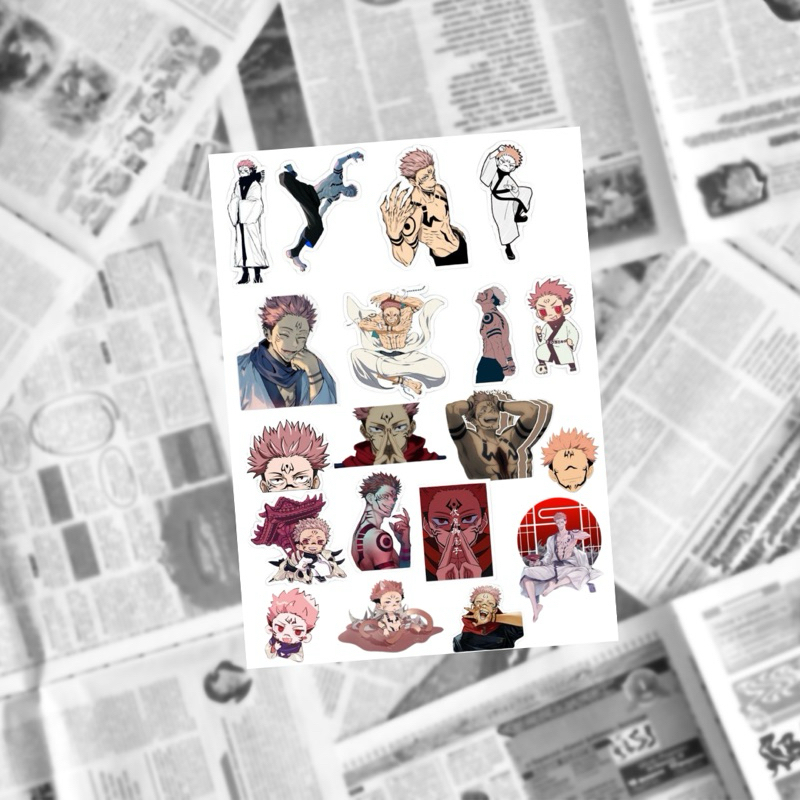 

Stiker Anime Sukuna Jujutsu Kaisen Lucu Tidak Waterproof Vinyl 19 Pcs Sticker Untuk Koper Buku Casing Tumbler Journal Case Termurah