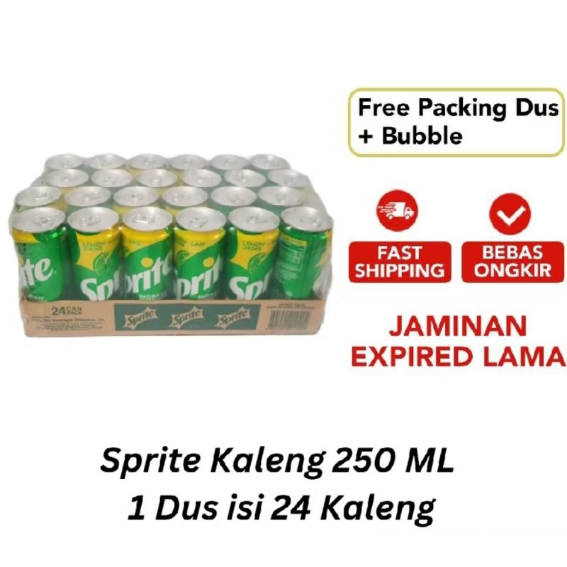 

sprite kaleng 1 dus 250ml isi 24 kaleng