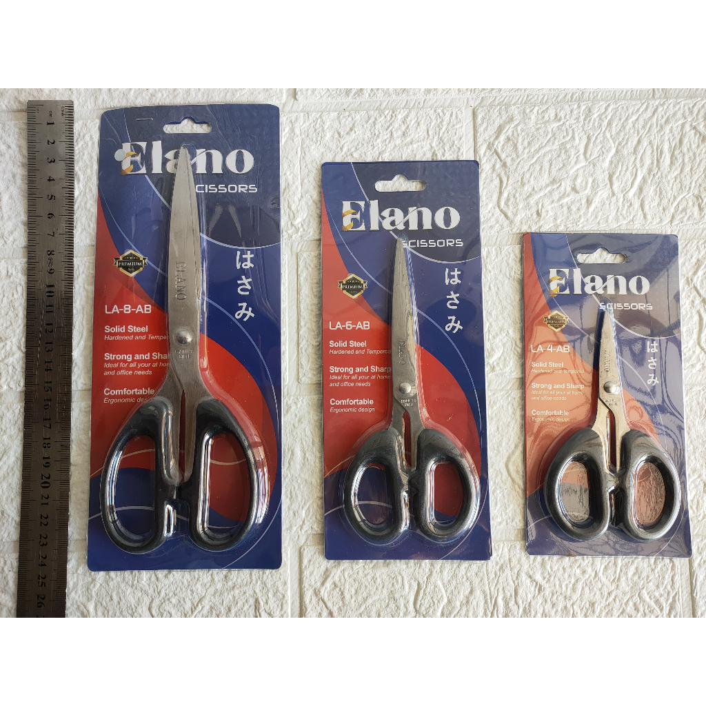 

GUNTING HITAM STAINLESS MERK ELANO(MERK RANDOM)