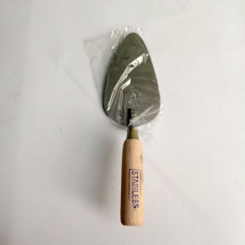 Cetok Sendok Semen Galur Bentuk Oval Lancip Gagang Kayu Cetok Tukang / Cetok Sekop Tanah Murah Taman