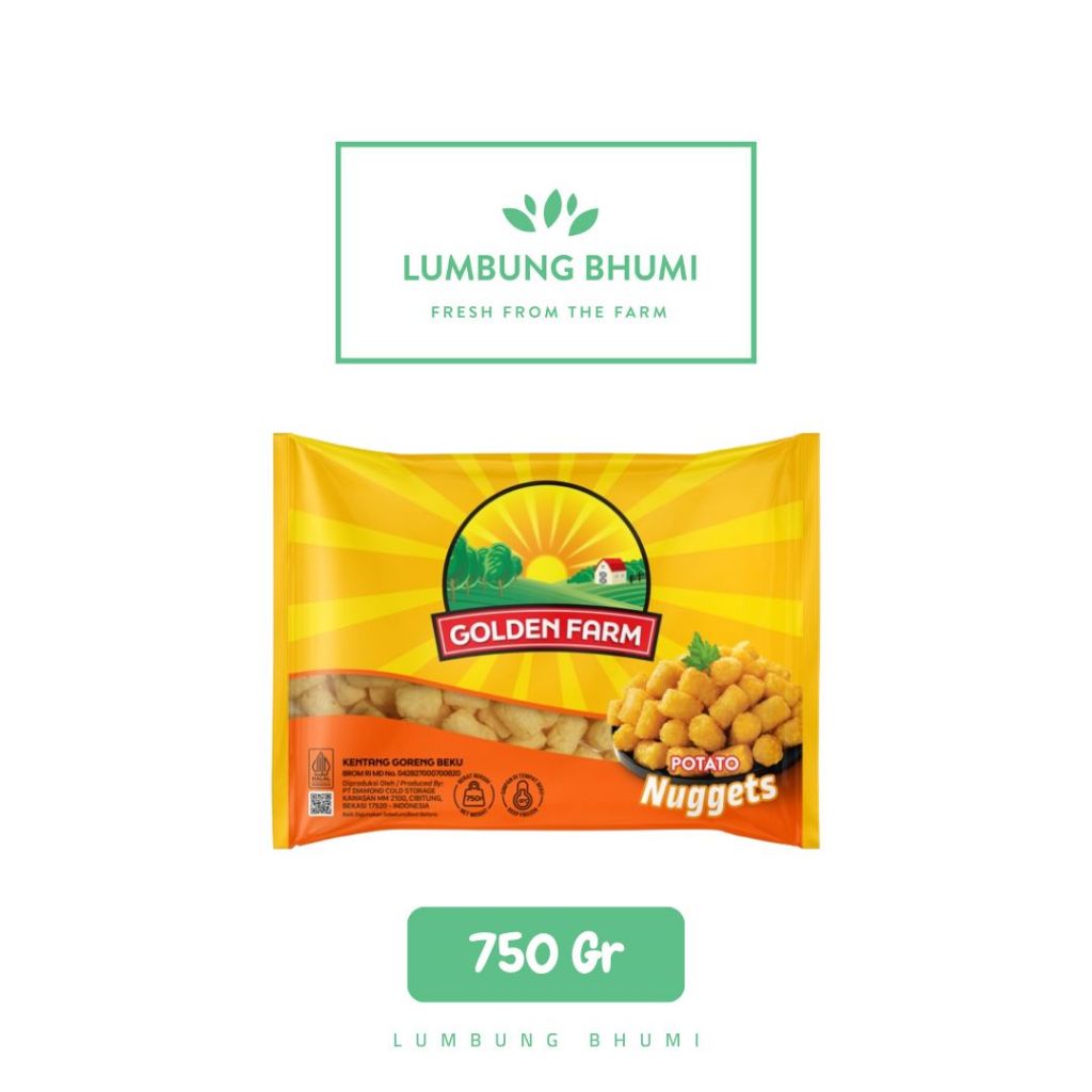 

GOLDEN FARM Potato Nuggets Kentang Goreng Beku 750 Gr - Lumbung Bhumi