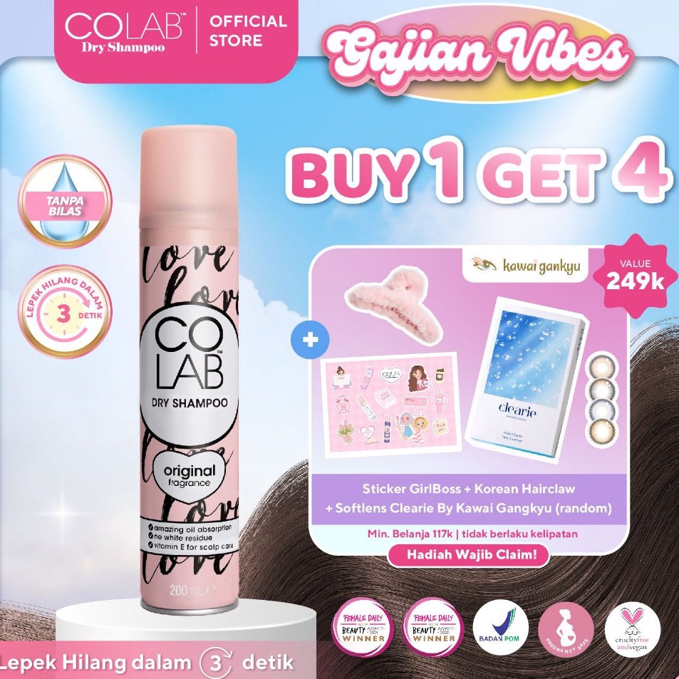 Best Sale  COLAB Dry Shampoo  Original  Dry Shampoo Tanpa Residu Putih  Atasi Rambut Lepek  Dry Sham