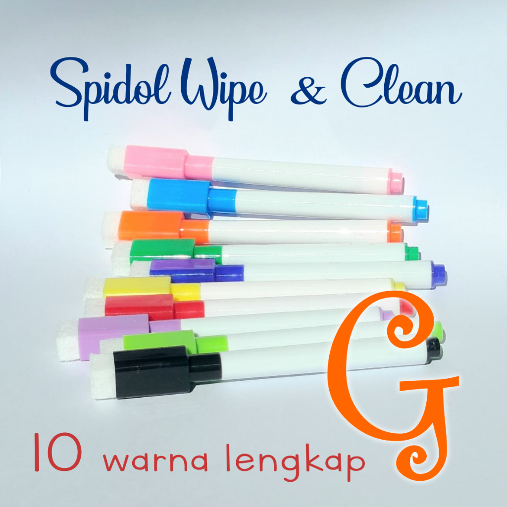 

[grosir] Paket G - Spidol wipe and clean 10 warna