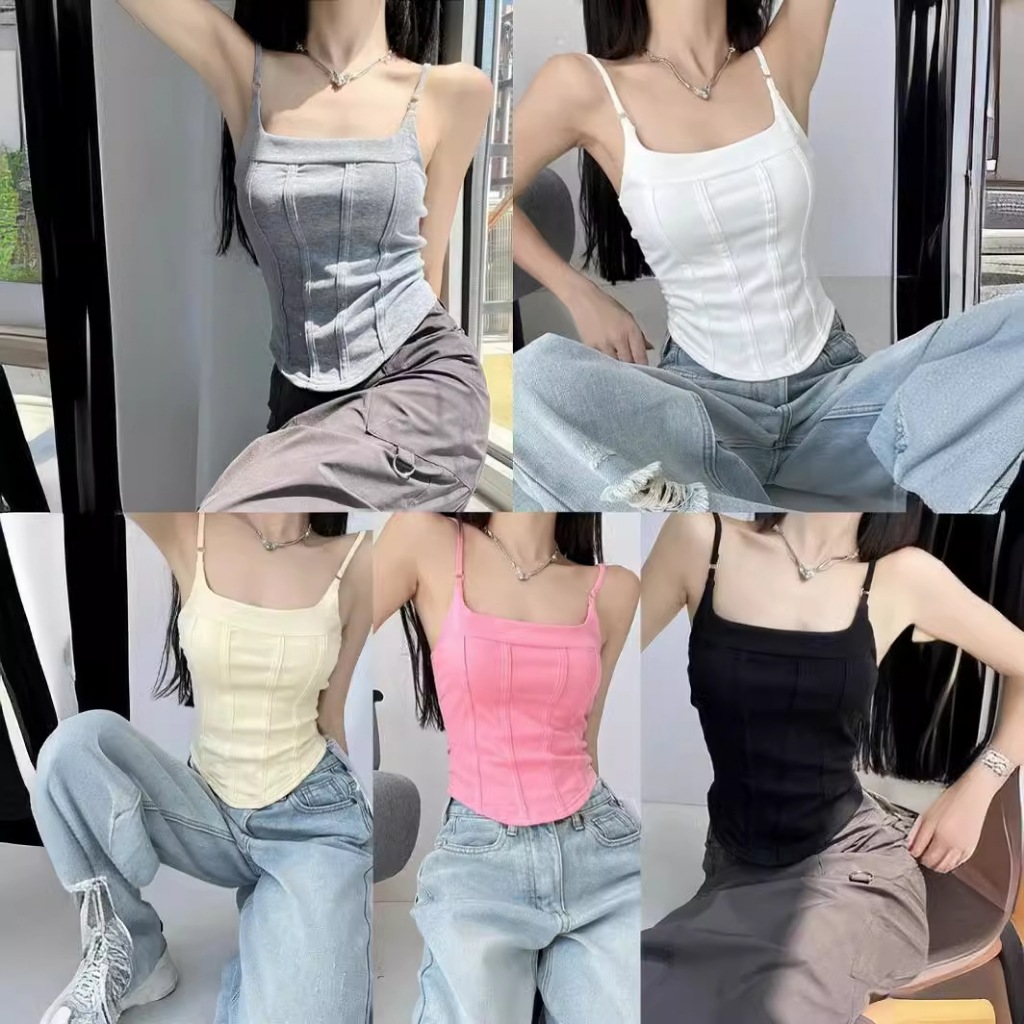 New pure desire style love floral sling vest female sweet hot girl // New TankTop polos slimbody sex