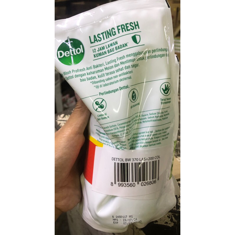 Ay00 Sabun Mandi Cair Dettol 400 ml Free 200 ml