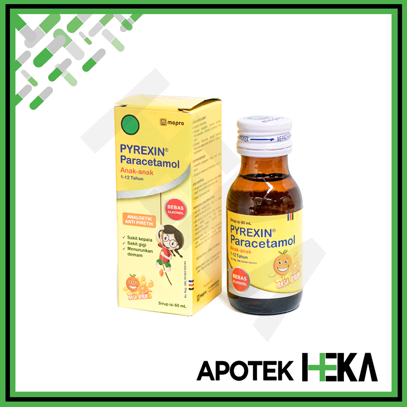 Pyrexin Sirup Botol 60 ml - Syrup Demam Anak (BANDUNG)