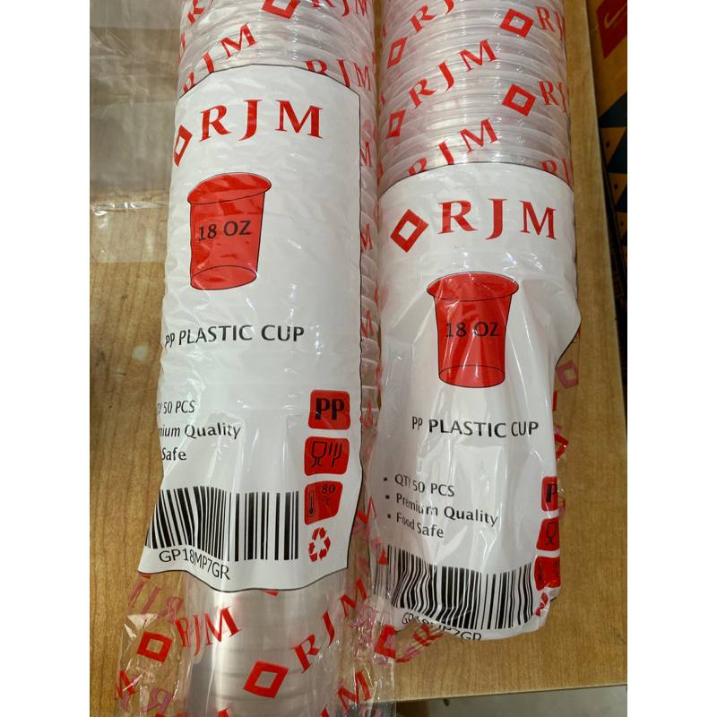[50pcs] GELAS 18 Oz RJM 7 gram | CUP 18 Oz RJM | GELAS PLASTIK 18 Oz RJM