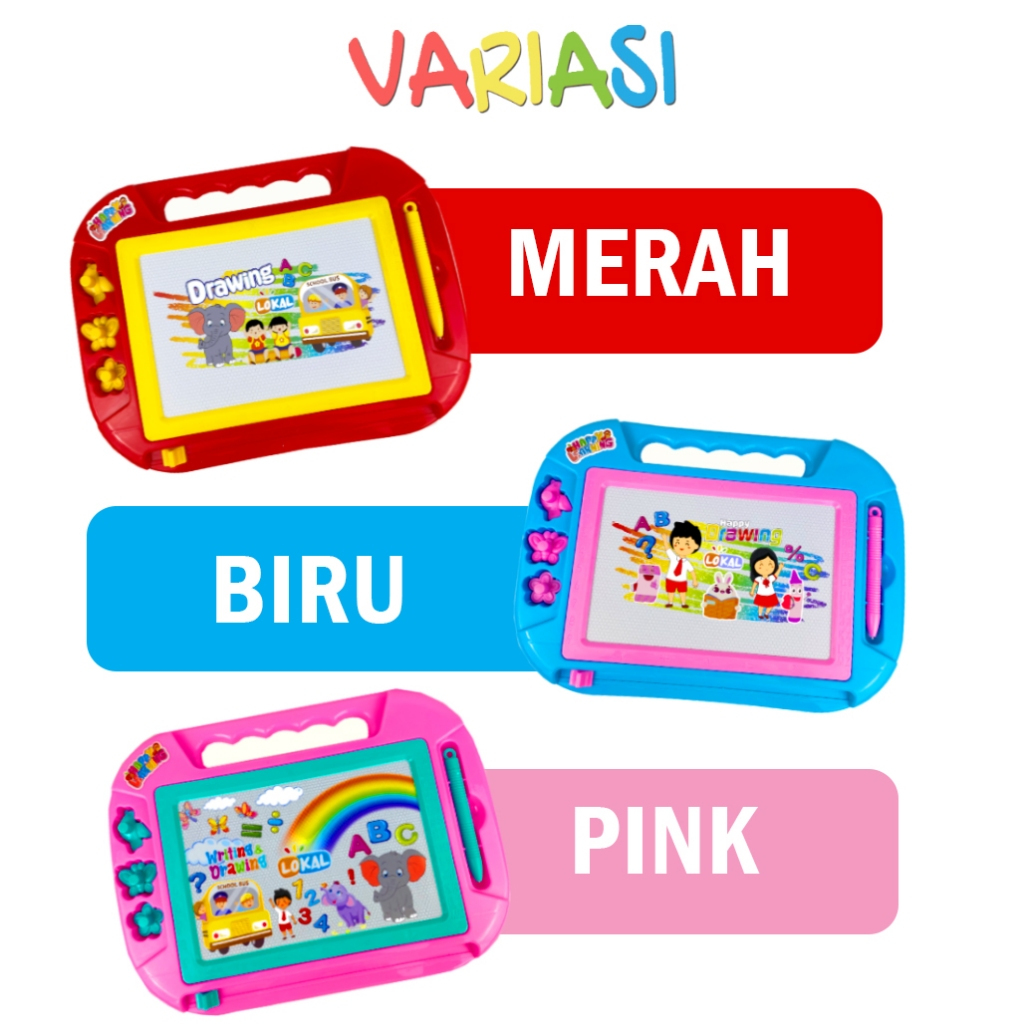 

(BISA COD) Drawing Board magnetic Papan Tulis Magnet Papan Tulis Hapus / Mainan Edukasi Anak 3601F MP