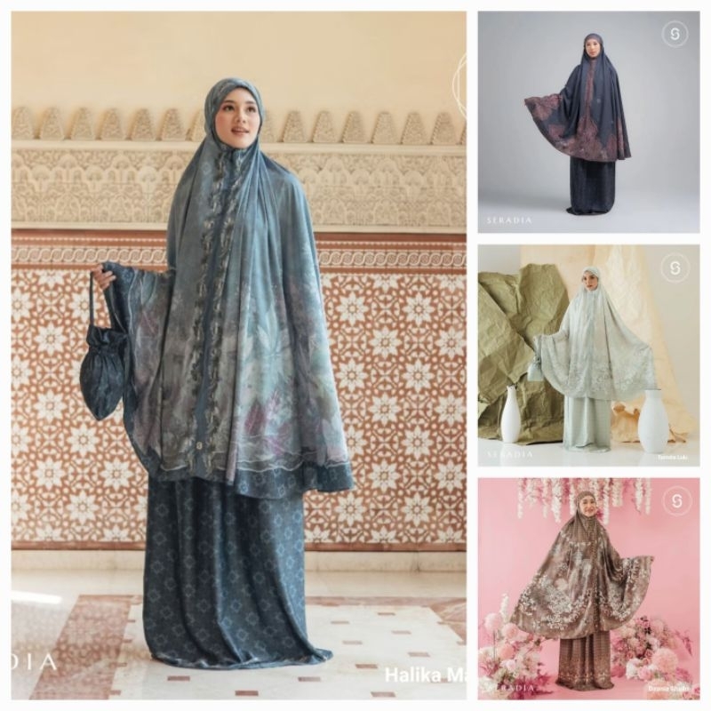 SERADIA - Prayer Set 2 in 1 / Mukenah Dewasa Retania Bahan Silk