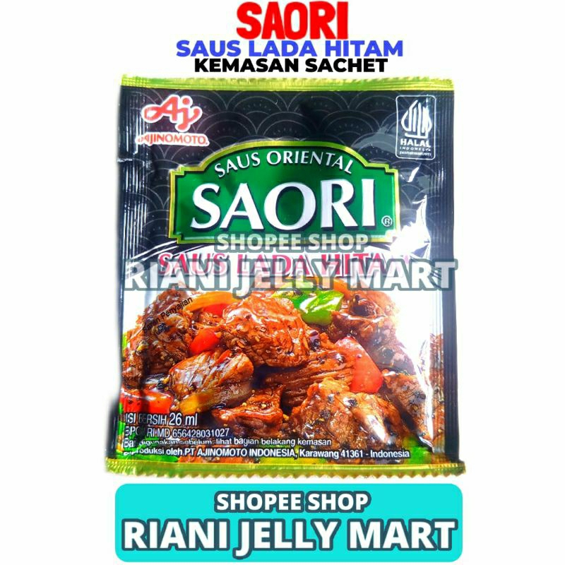 

Saori Saus Lada Hitam 26ml Sachetan