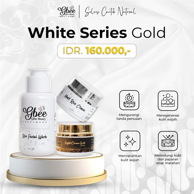 GBEE GLOW BEAUTY Paket White Series Gold/Gbee Glow Beauty/Skincare viral