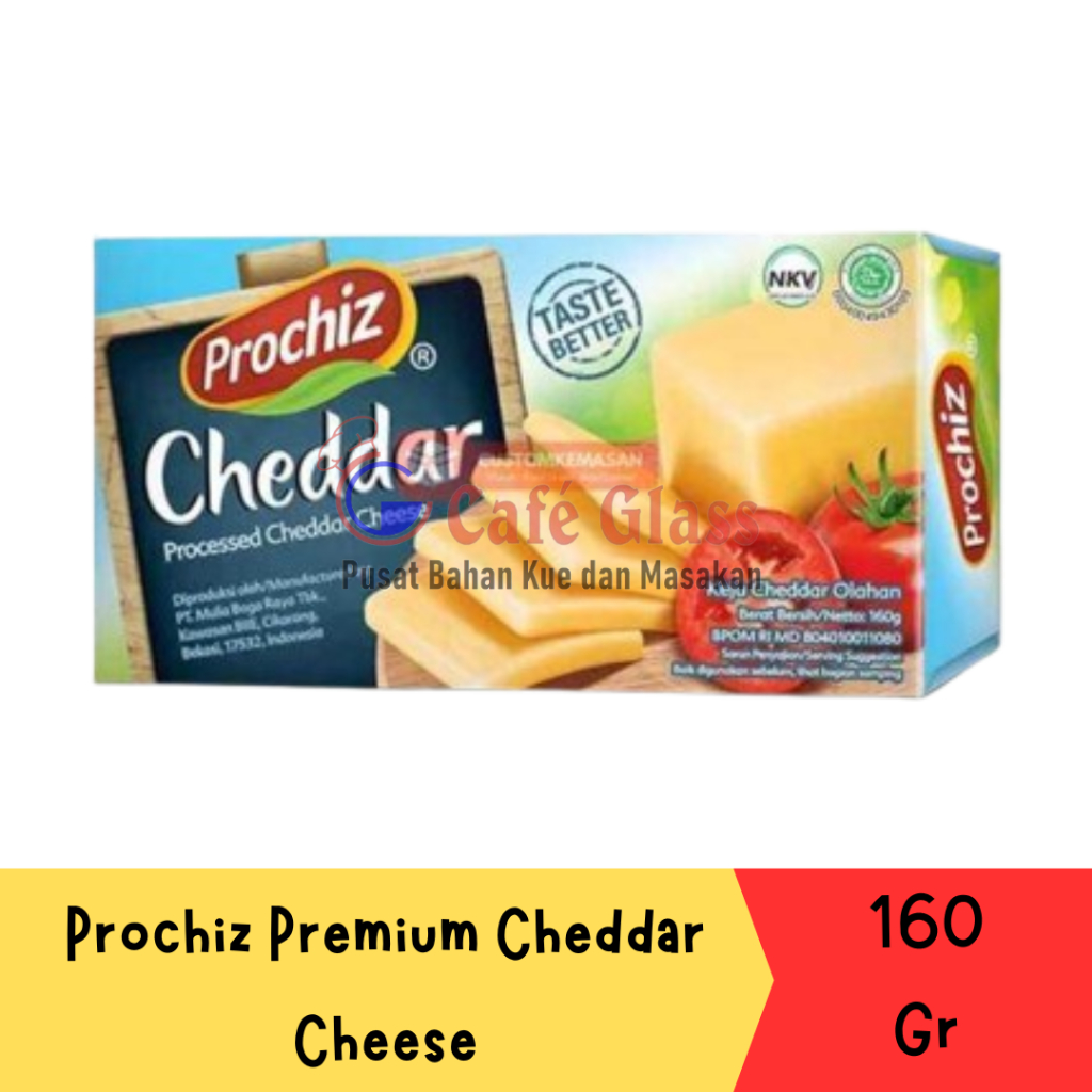 

Prochiz Premium Cheddar Cheese / Keju Cheddar Premium / 160Gr