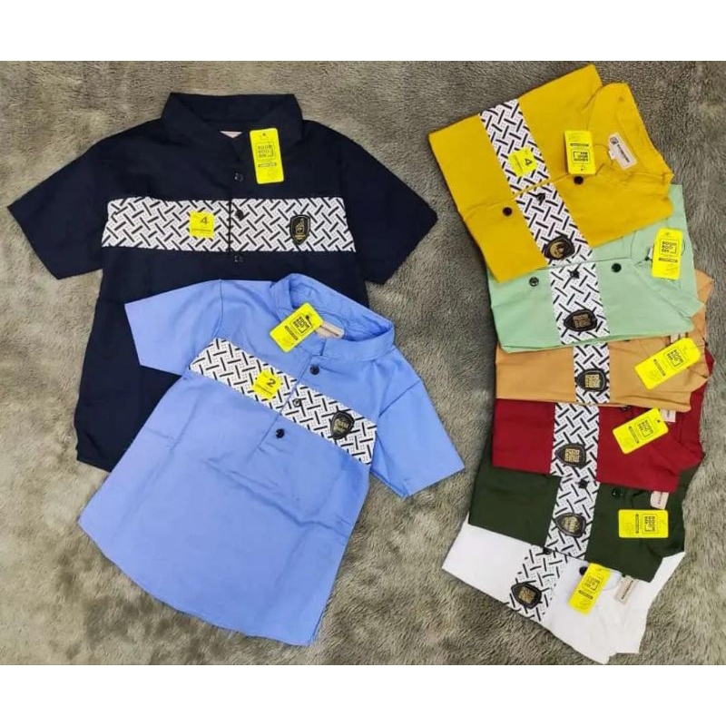 Kemko Boomboobee Kemeja Koko Anak Cowo Usia 1 2 3 4 5 6 7 8 9 10 Tahun Fashion