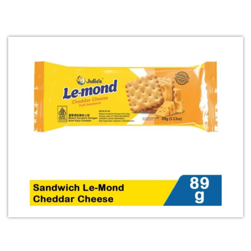 

Julies Julie's Lemond Cheddar Cheese 89 gr Biskuit Cemilan