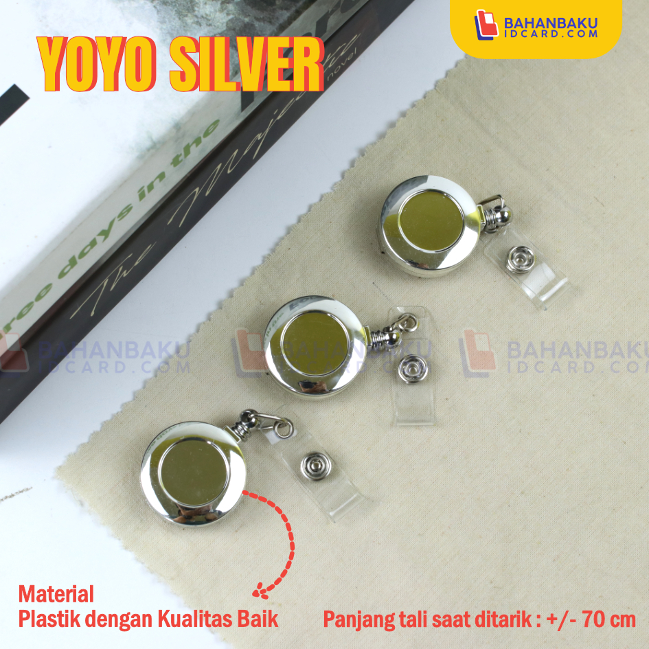 

YOYO Tali Id Card Gantungan ID CARD Hang Tag Name Tag Standard SILVER