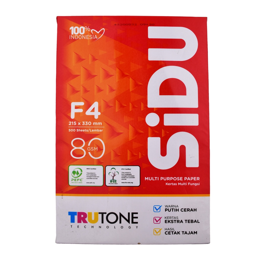 

Ay00! Kertas Hvs F4 80 Gsm - Sidu (1Rim) 500 Lembar / Kertas Print / Kertas Fotocopy / Original