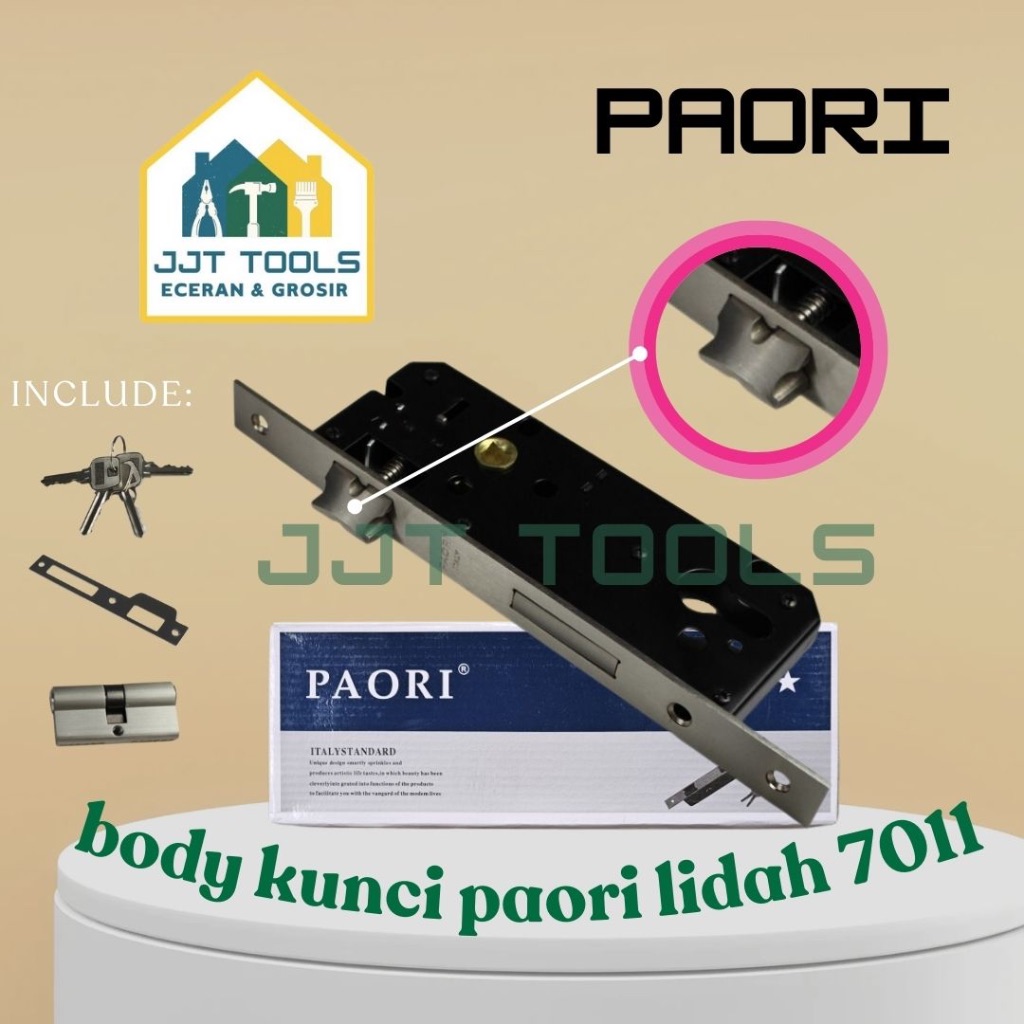 body lock paori body lidah / body pelor untuk dalaman handle pintu