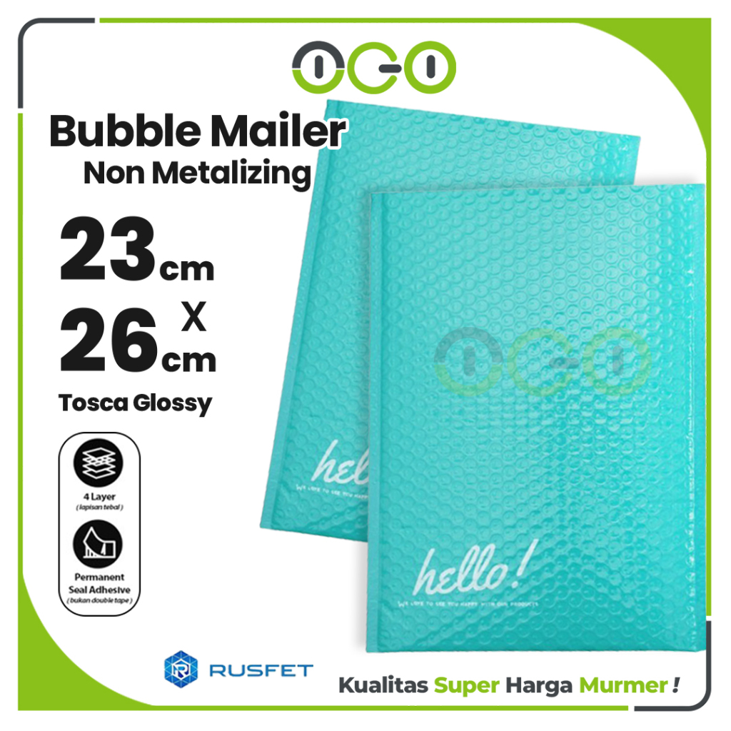 

Amplop Bubble Mailer Hello Series Tosca 23 x 26 cm Harga Satuan / Amplop Packing Online Shop Rusfet