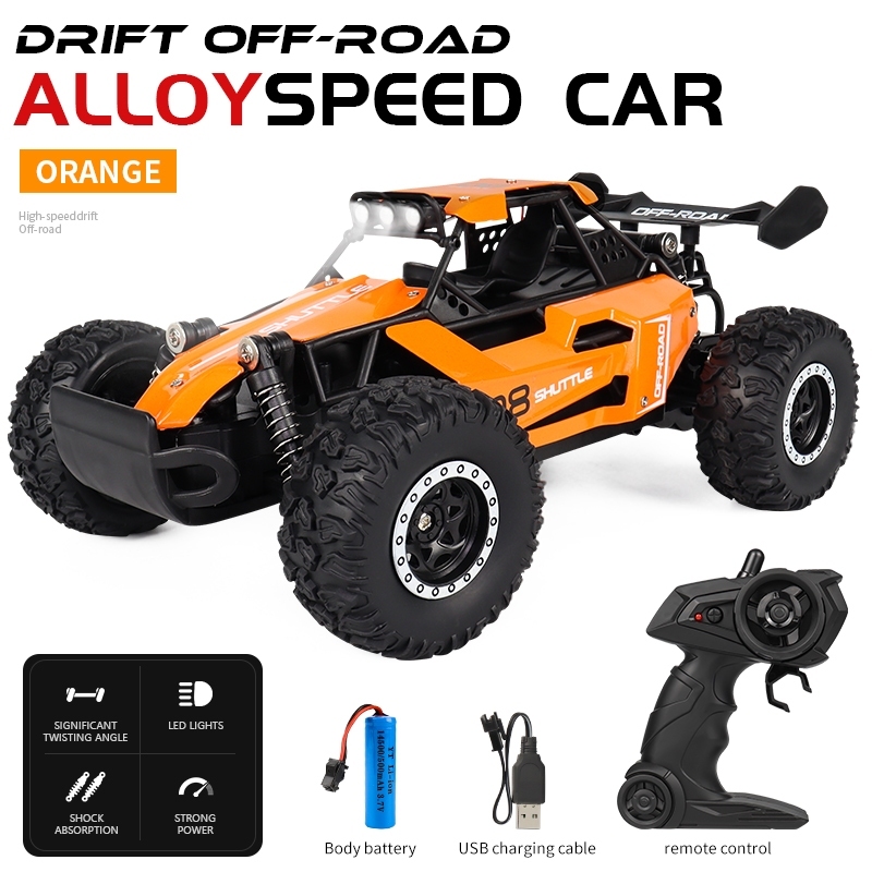 

LUKATSU Alloy Mobil Offroad RC Penggerak Empat Roda 1/16 Mobil Melayang Berkecepatan Tinggi 2,4Ghz