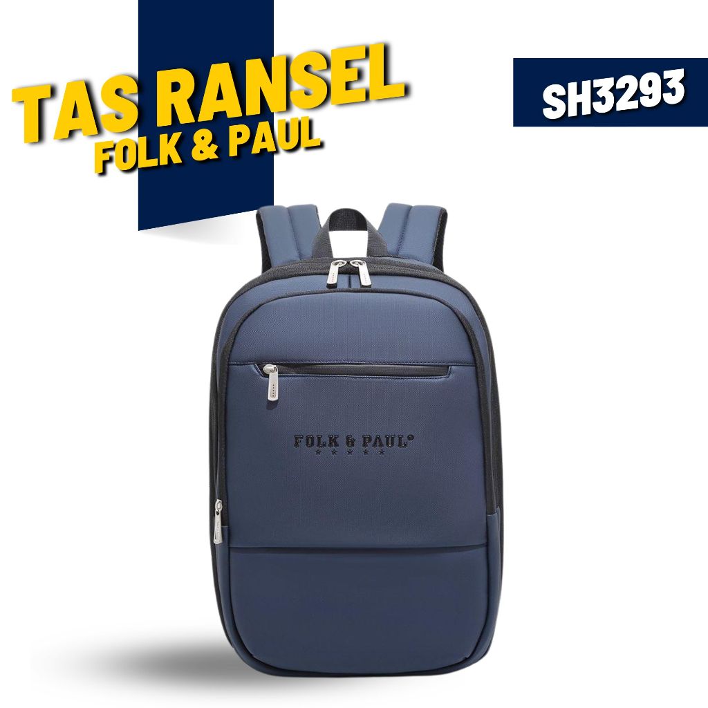 Tas Ransel Laptop Pria Anti Air Backpack Kerja Kuliah Waterproof SH3293 FOLKPAUL